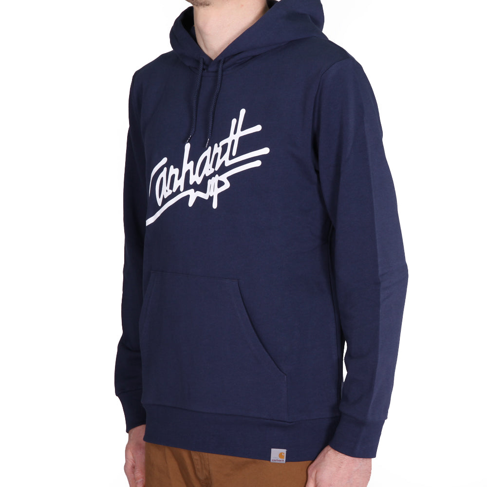 Carhartt WIP Sweat à capuche Locals Bleu Blanc