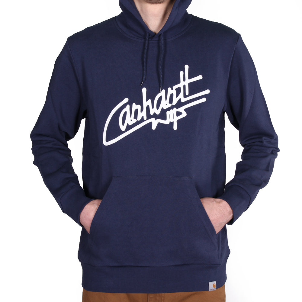 Carhartt WIP Sweat à capuche Locals Bleu Blanc
