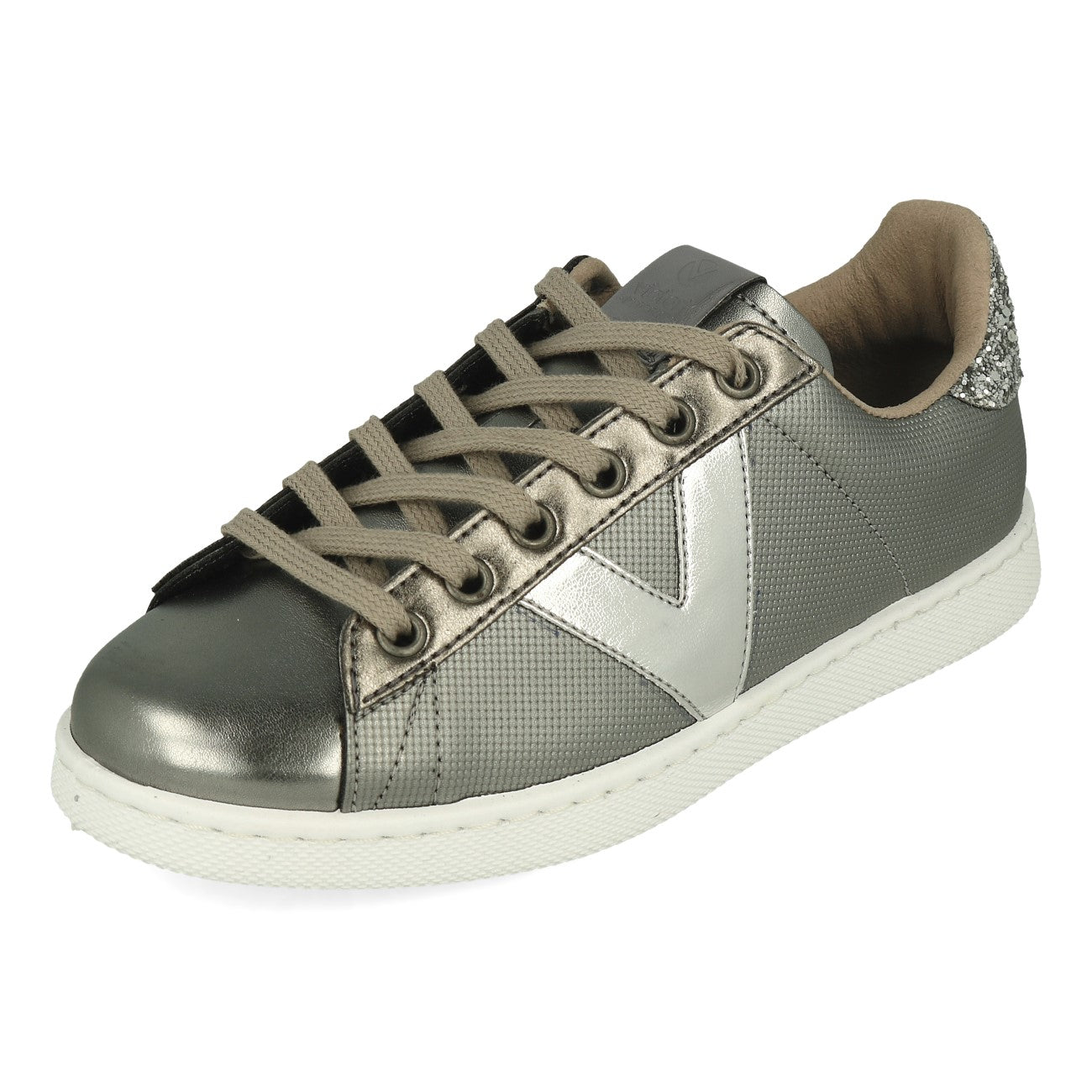 Victoria Tennis Métallisé Femme Sneaker Anthracite