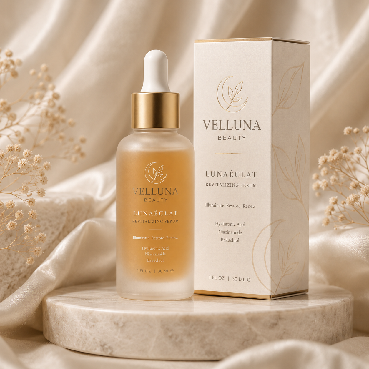 Velluna Beauty Luna Éclat Sérum revitalisant 30 ml