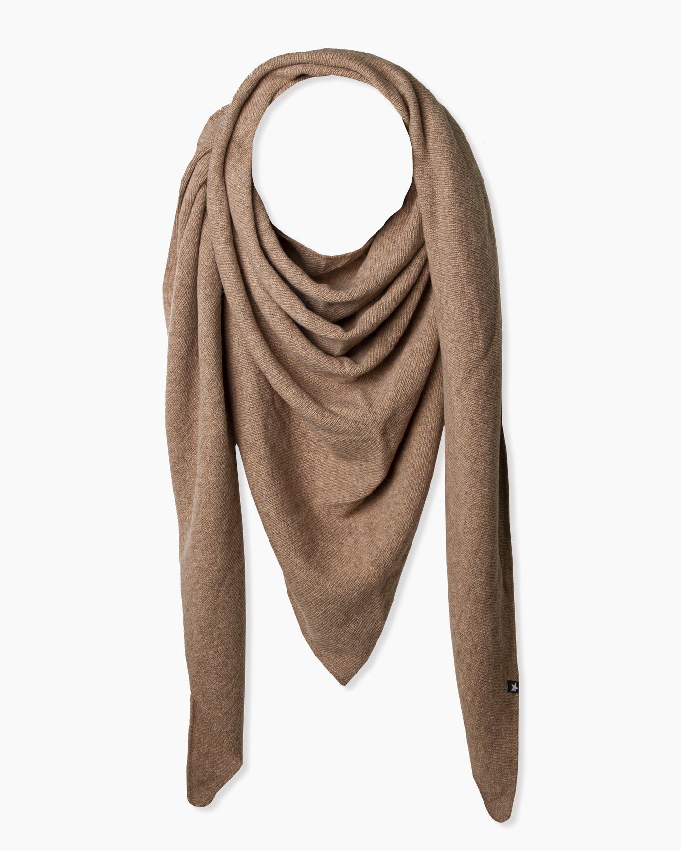 Esperando Zoe Foulard Triangle Marron Clair