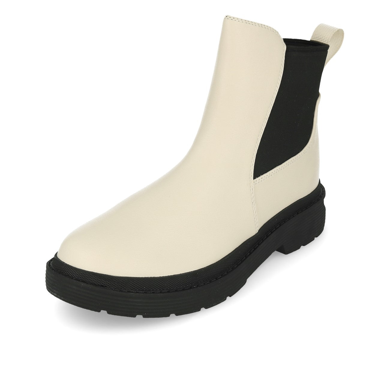 La Strada 2003204 Chelsea Bootie Femme Cuir Blanc Cassé PU