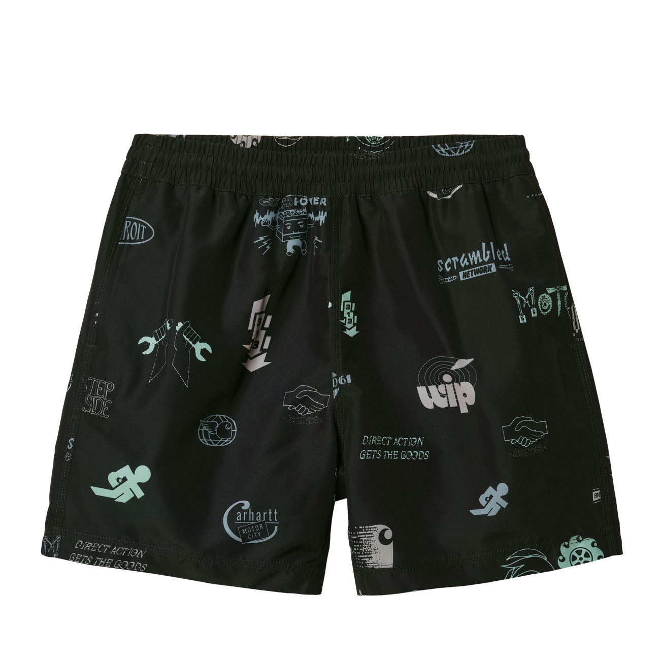 Carhartt WIP Drift Swim Trunks Homme Imprimé Motor City Noir