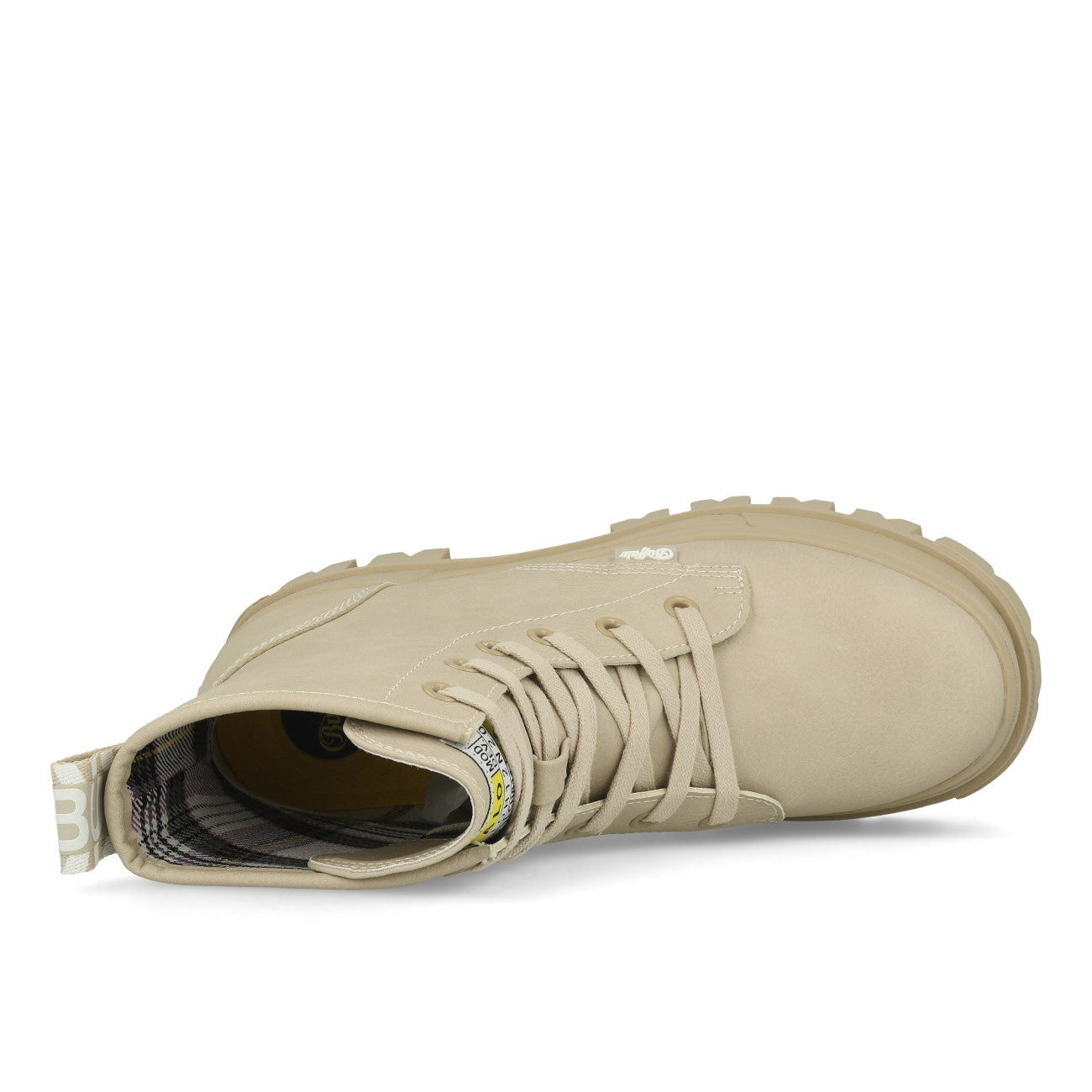 Buffalo Aspha Rld Bootie Flat Femme Imitation Nubuck Crème