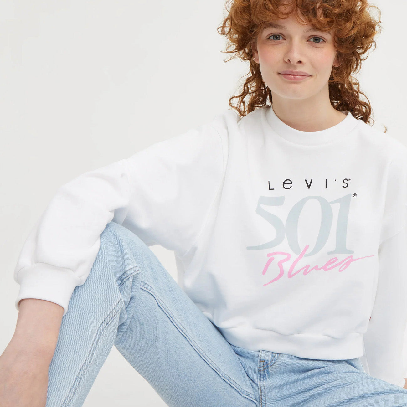 Levi's Graphic Vintage Crew 501 Sweatshirt W Femme Blues Bright White