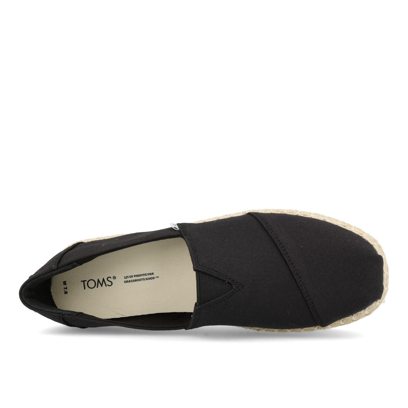 Toms Womens Alpargata Platform Rope High Femme Black Canvas Rainbow