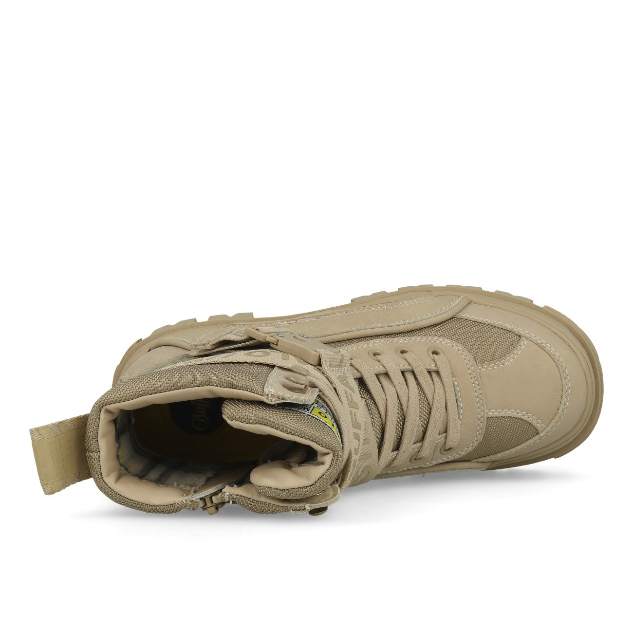 Buffalo Aspha Com1 Bootie Plat Femme Beige