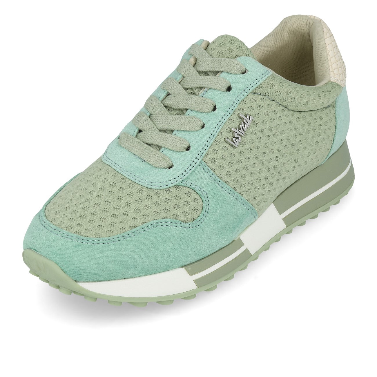 La Strada 2101457 Baskets Femme Vert Clair Micro Mesh Serpent