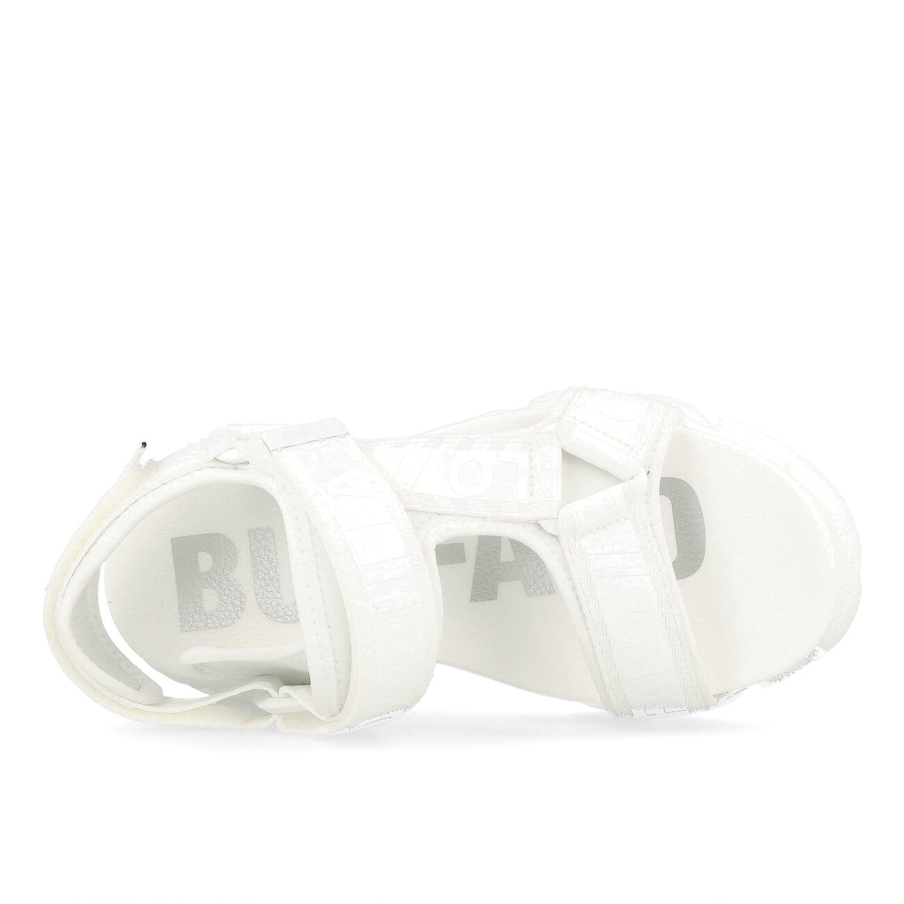 Buffalo CLD Tec Plateau Sandale Femme Vegan Nylon Blanc
