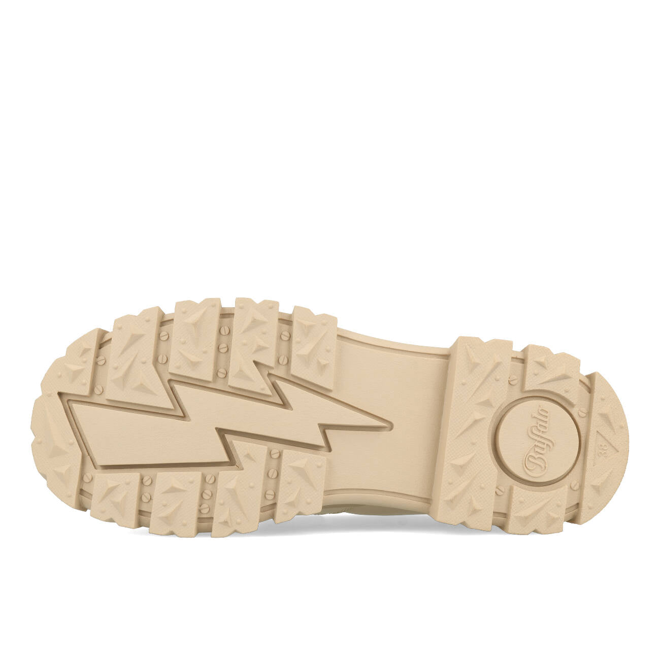 Buffalo Aspha Loafer Buckle Shoe Plat Femme Vegan Box Nappa Beige