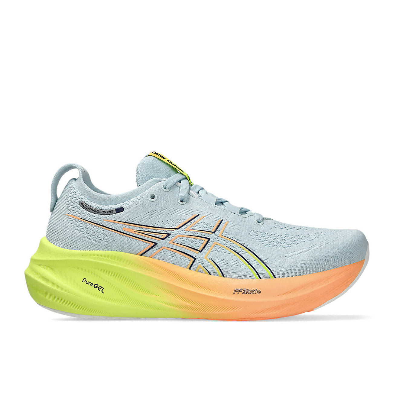 Asics Gel-Nimbus 26 PARIS Femme Cool Grey Safety Yellow