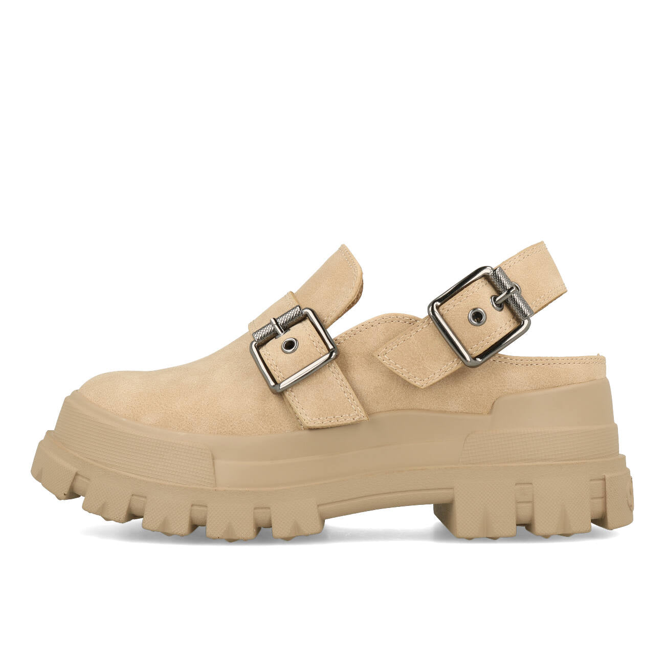 Buffalo Aspha Clog Snd Femme Nubuck Végétalien Beige