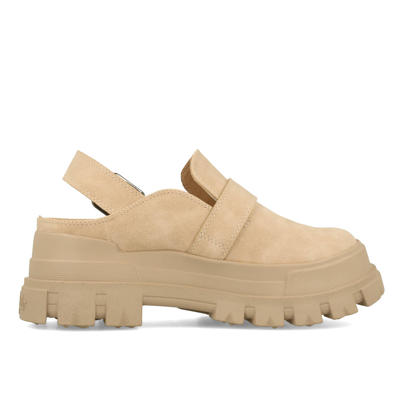 Buffalo Aspha Clog Snd Femme Nubuck Végétalien Beige