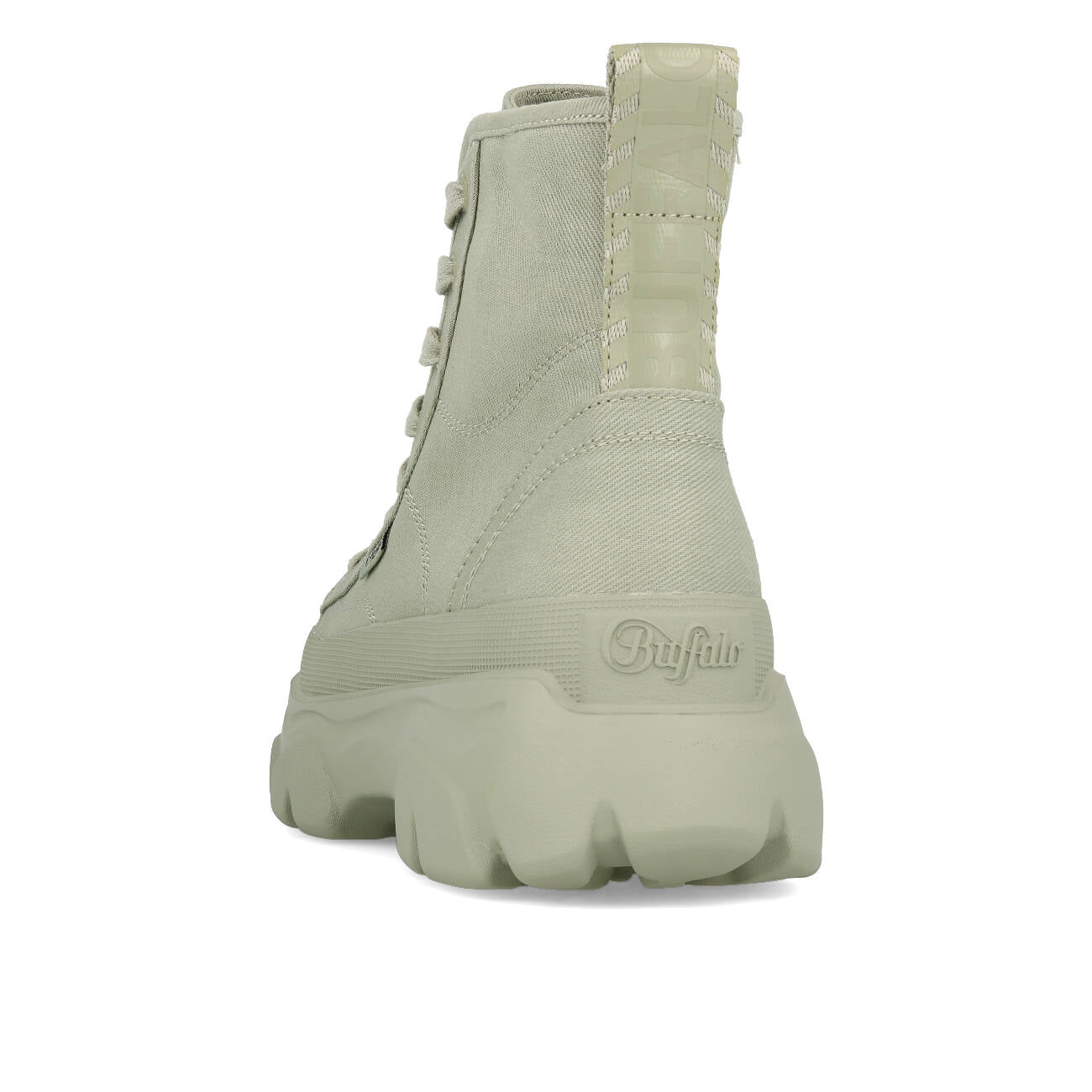 Buffalo Cade Lace Up Hi Femme Coton Biologique Vert Sauge