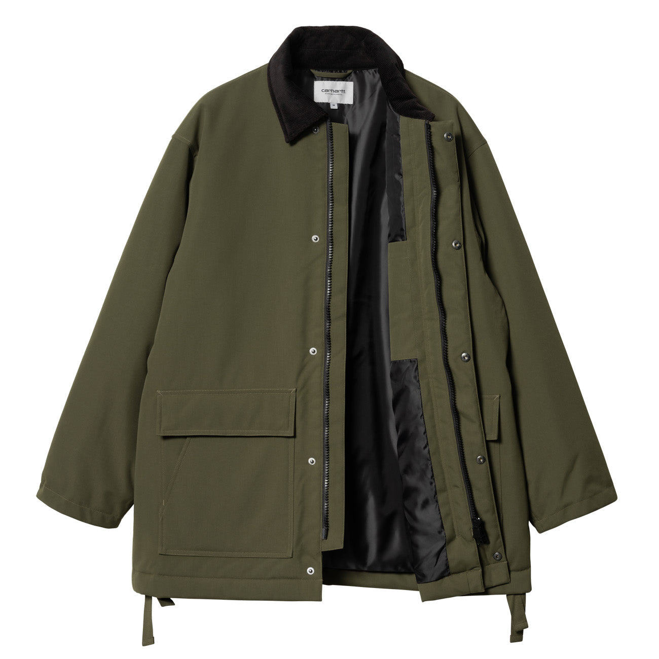 Carhartt WIP Clarton Coat Vert Bureau Noir