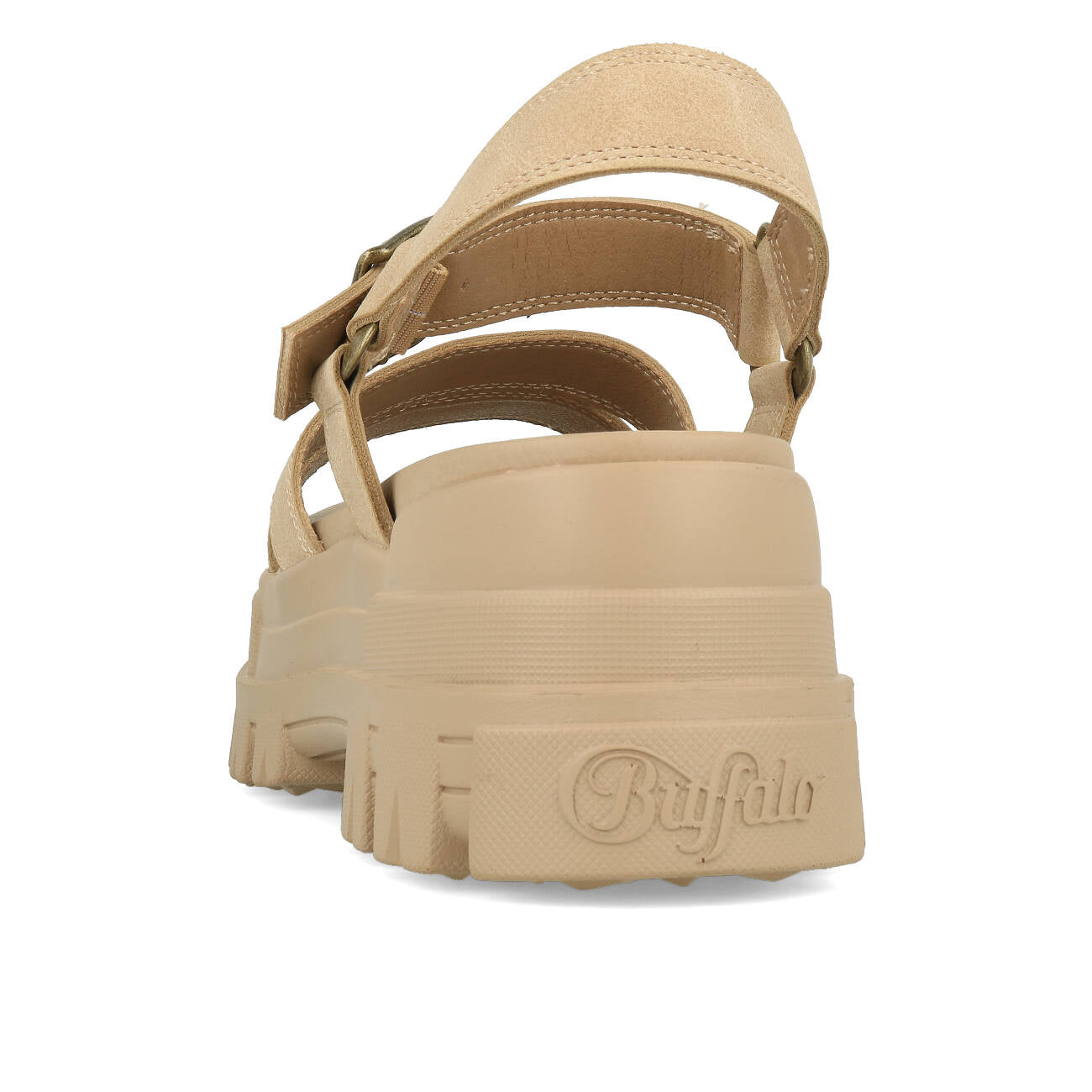Buffalo Aspha TS Sandale Femme Nubuck Vegan Beige