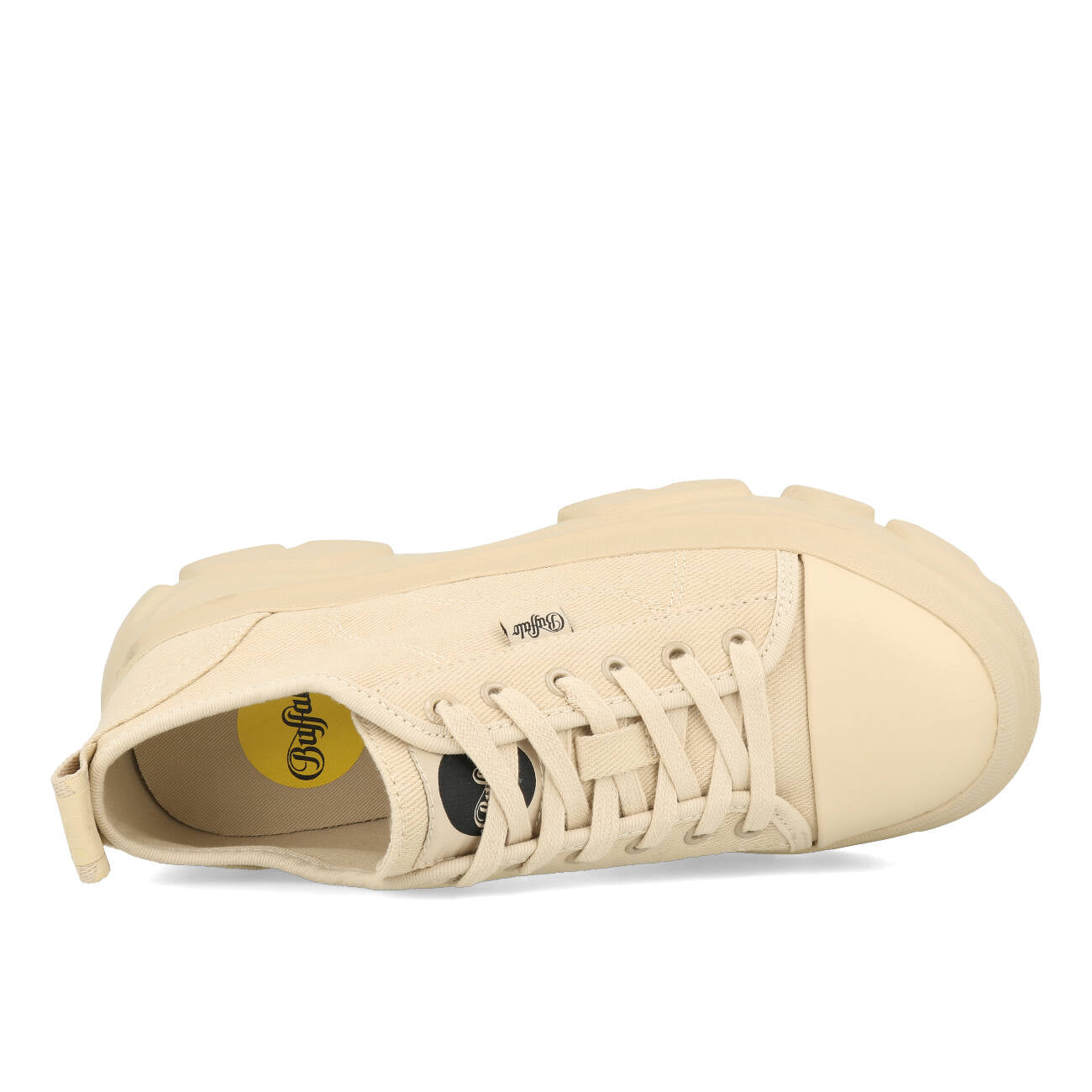 Buffalo Cade Lace Up Lo Femme Coton Biologique Crème