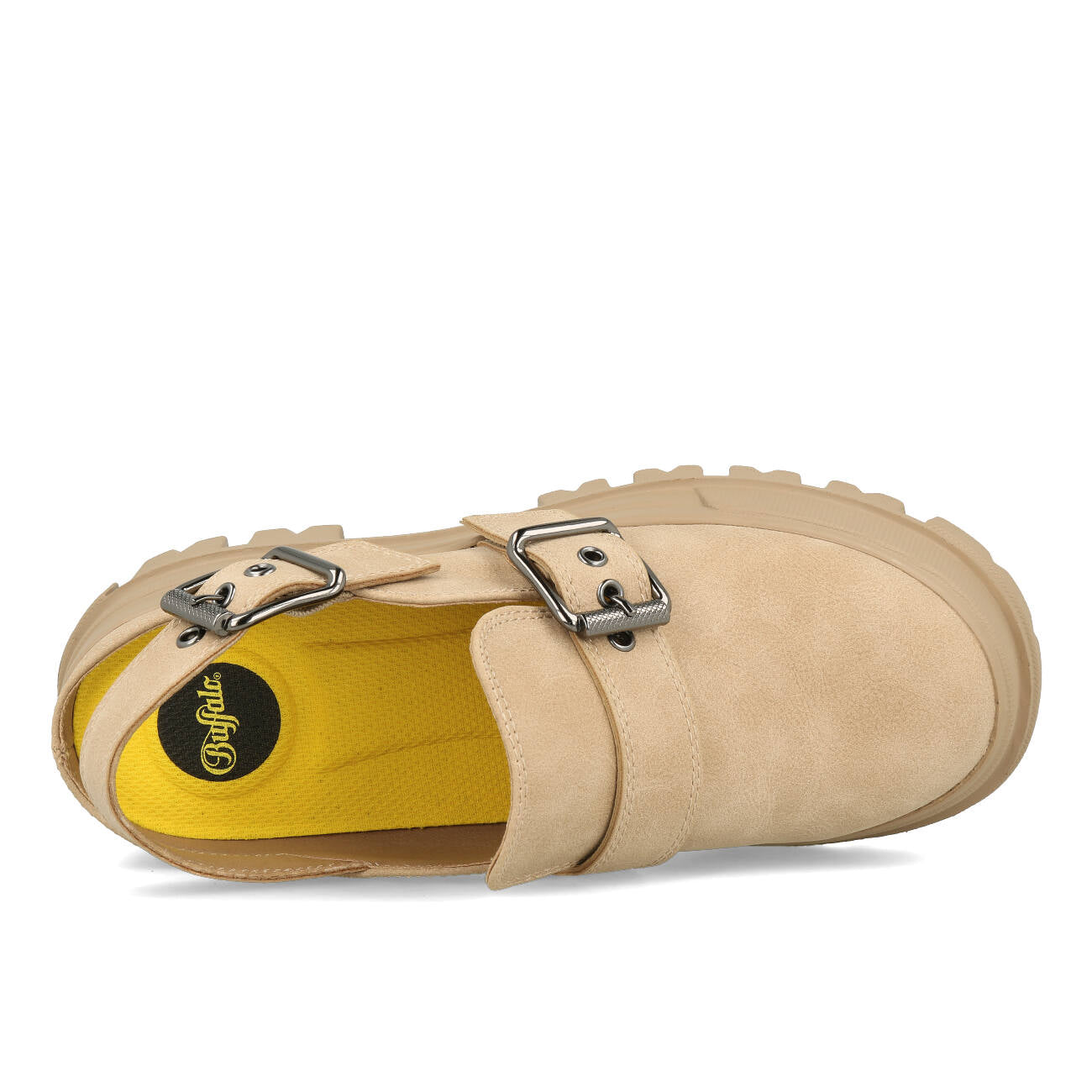 Buffalo Aspha Clog Snd Femme Nubuck Végétalien Beige