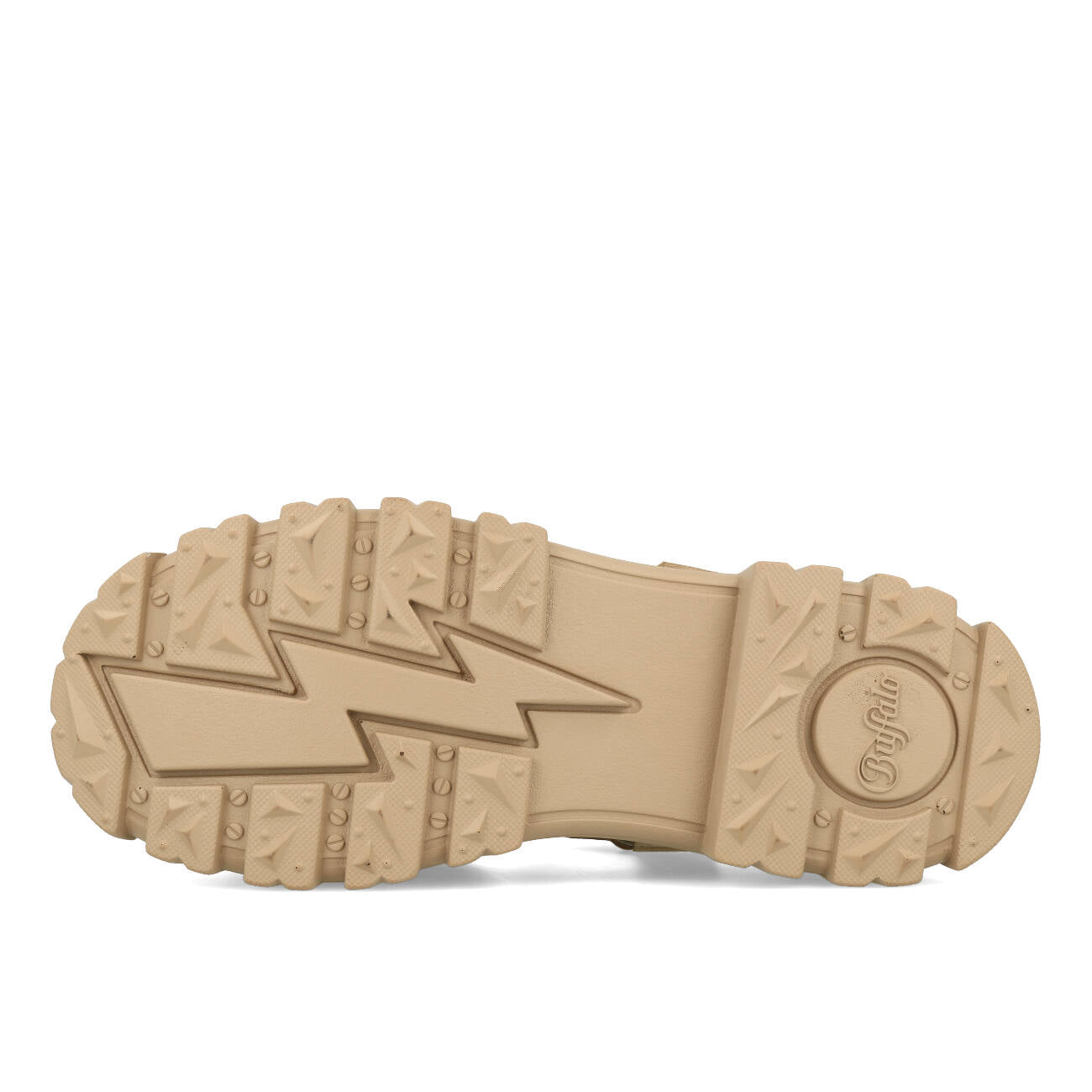 Buffalo Aspha TS Sandale Femme Nubuck Vegan Beige