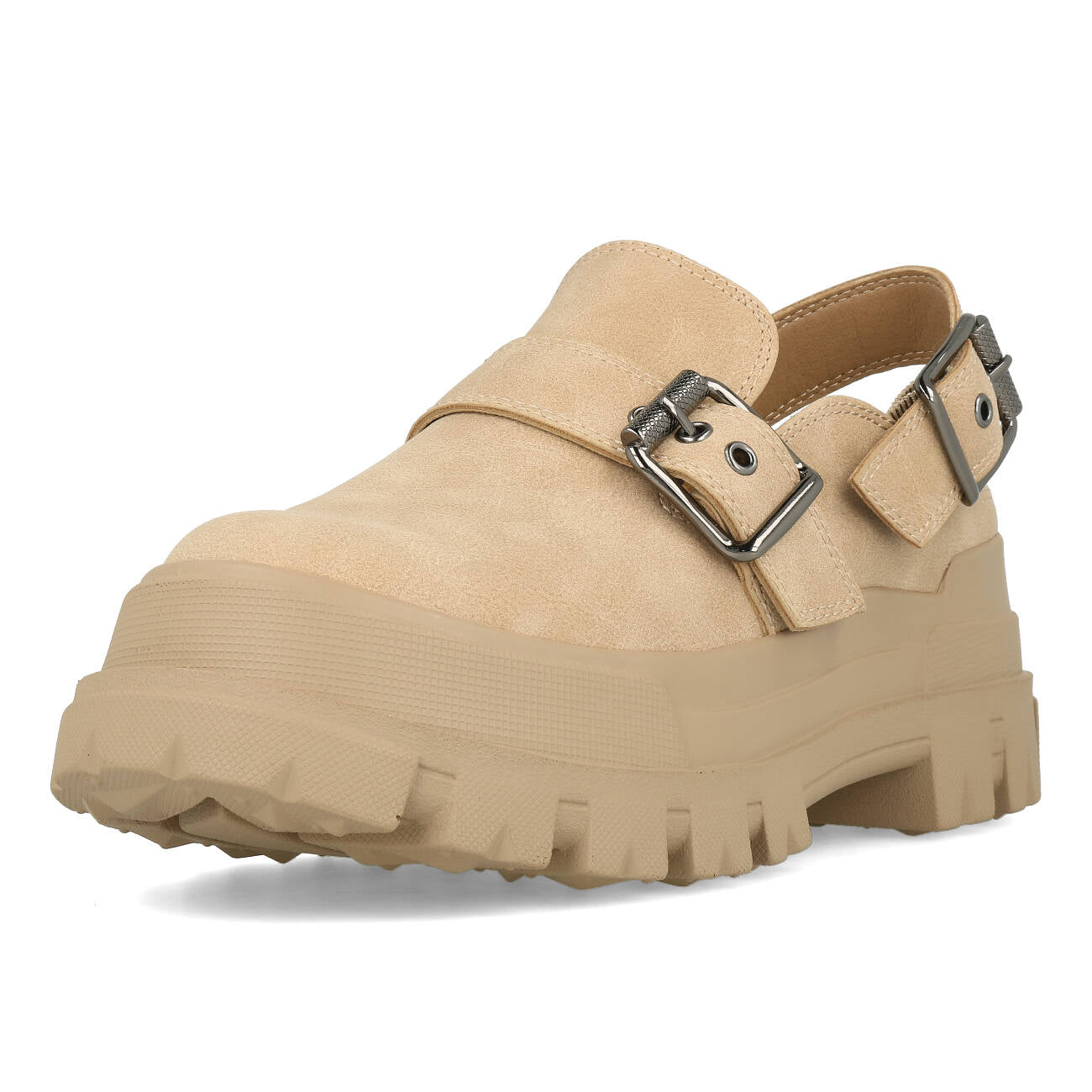 Buffalo Aspha Clog Snd Femme Nubuck Végétalien Beige