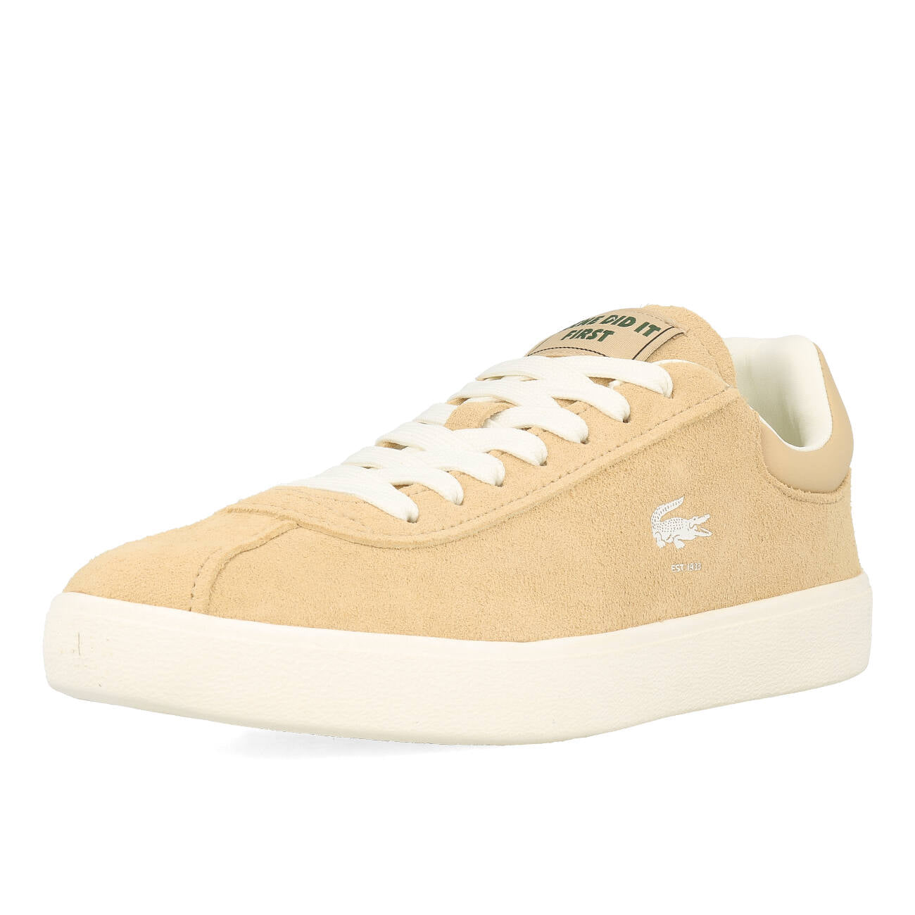 Lacoste Baseshot 124 2 SFA Femme Marron Clair Blanc Cassé