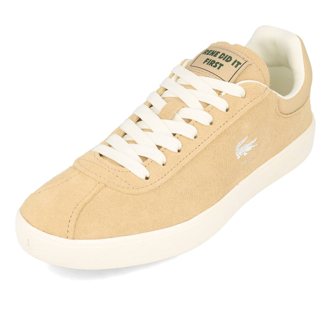 Lacoste Baseshot 124 2 SFA Femme Marron Clair Blanc Cassé