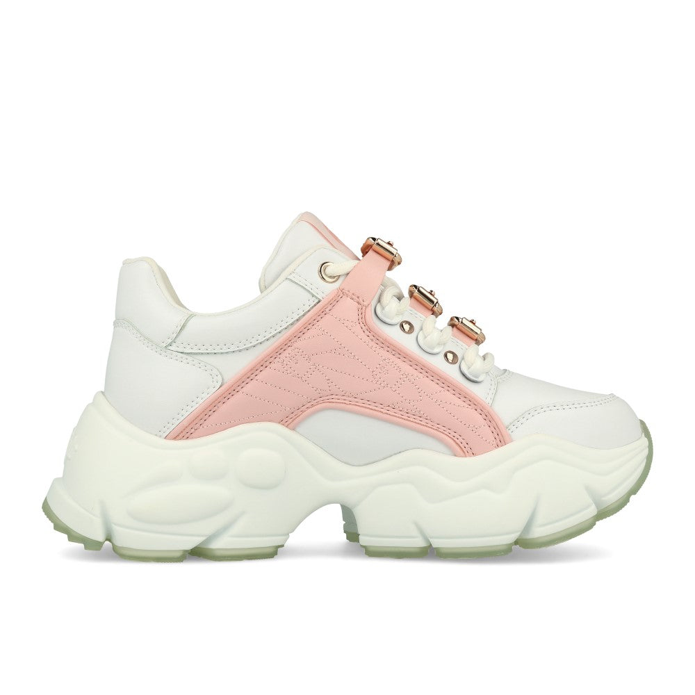 Buffalo MH X Buffalo Binary Sneaker Blanc Rose
