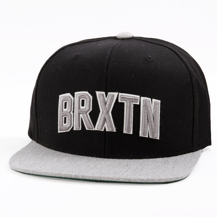 Casquette Snapback Brixton Hamilton Noire Gris Clair Chiné
