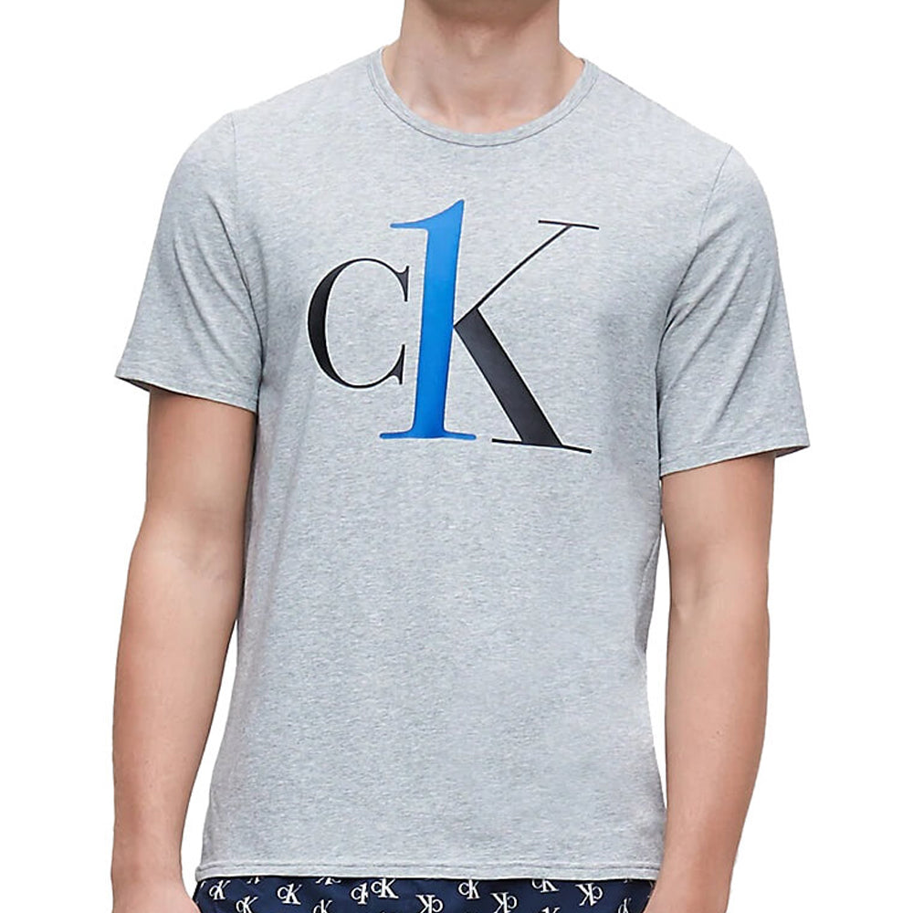 T-shirt ras du cou Calvin Klein One Graphic en jersey chiné gris