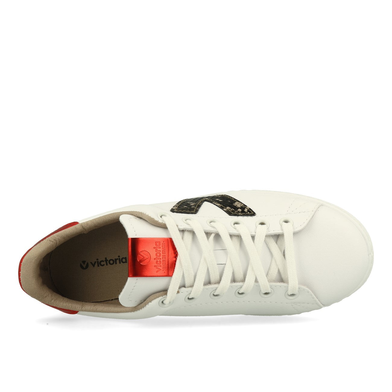 Victoria Tennis Piel Vegana Detalle Baskets pour femme Noir