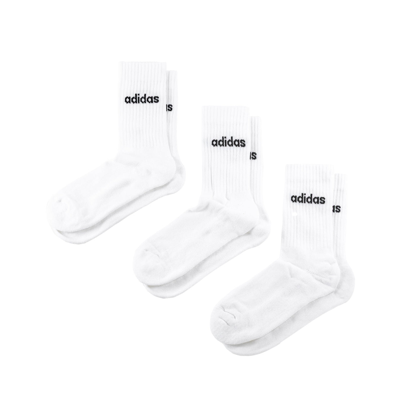 Adidas	Chaussettes rembourrées Linear Crew par 3