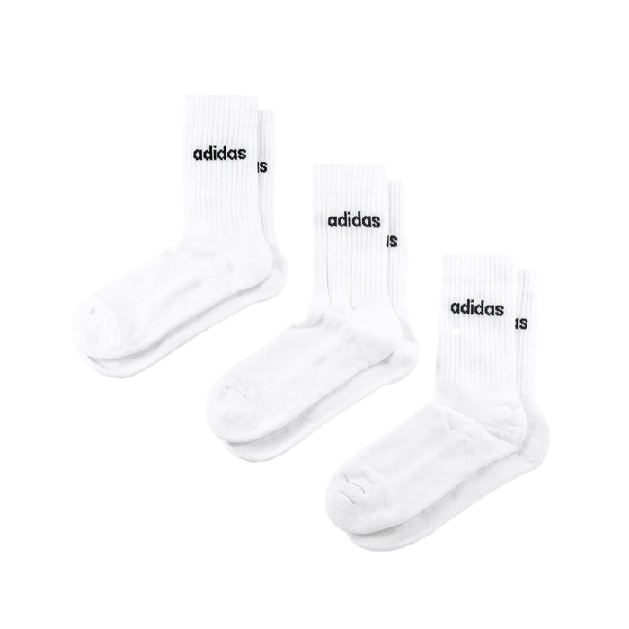 Adidas	Chaussettes rembourrées Linear Crew par 3