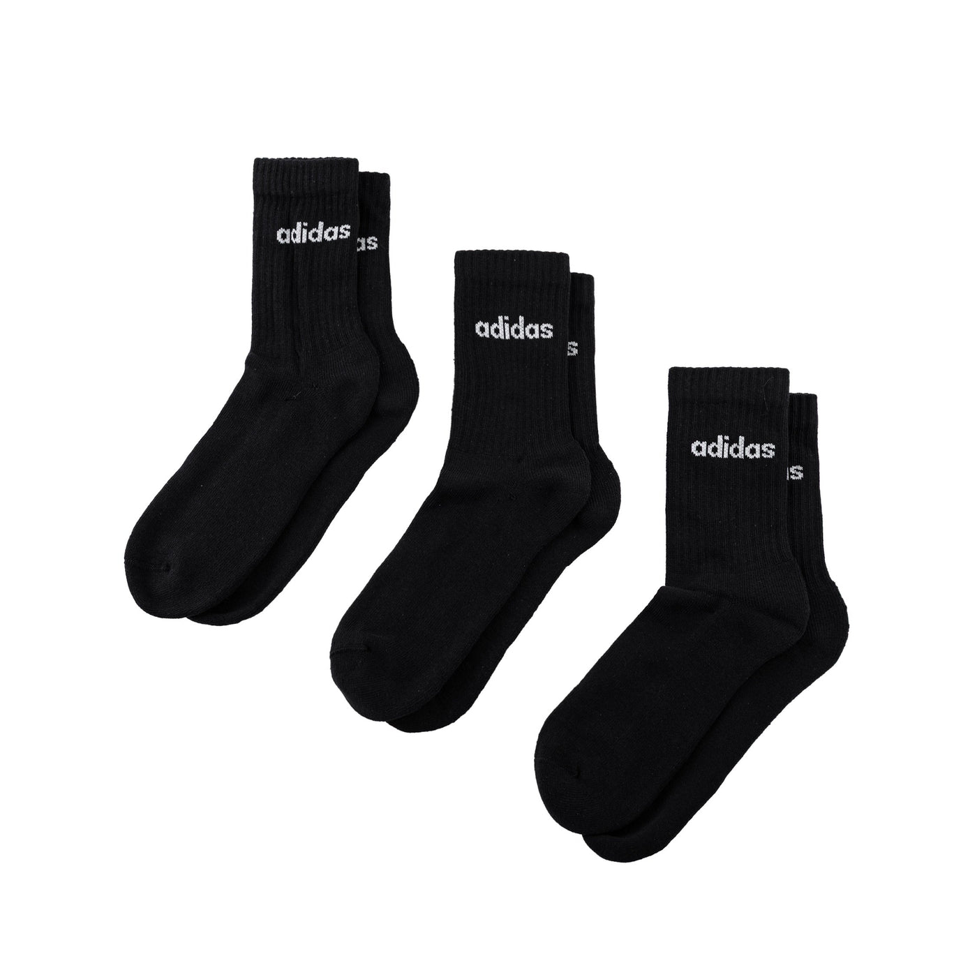 Adidas	Lot de 3 paires de chaussettes ras du cou Linear Cushioned