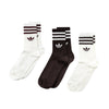 Chaussettes mi-mollet 3 bandes Adidas, lot de 3 paires