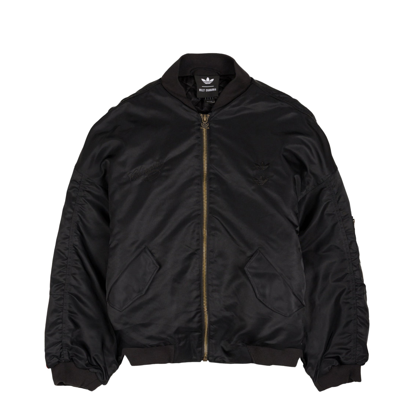 Blouson aviateur en satin Adidas x Willy Chavarria