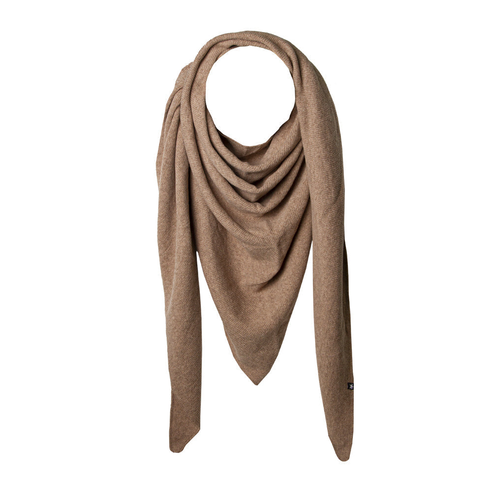 Esperando Zoe Foulard Triangle Marron Clair