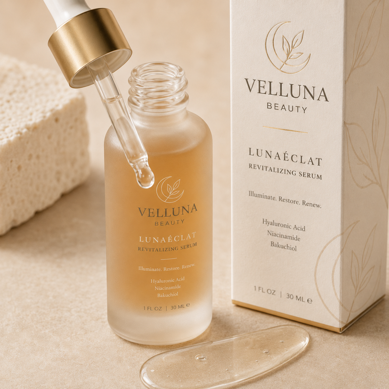 Velluna Beauty Luna Éclat Sérum revitalisant 30 ml