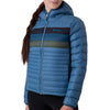 Cotopaxi Fuego Down Hooded Jacket Femme Denim Stripes