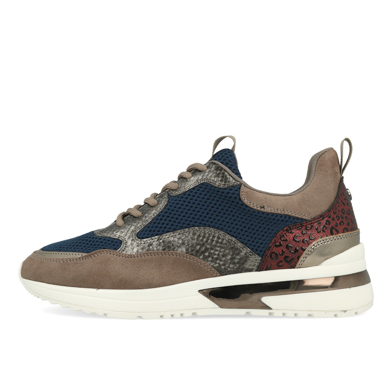 La Strada 2003018 Baskets Femme Taupe Micro Multi