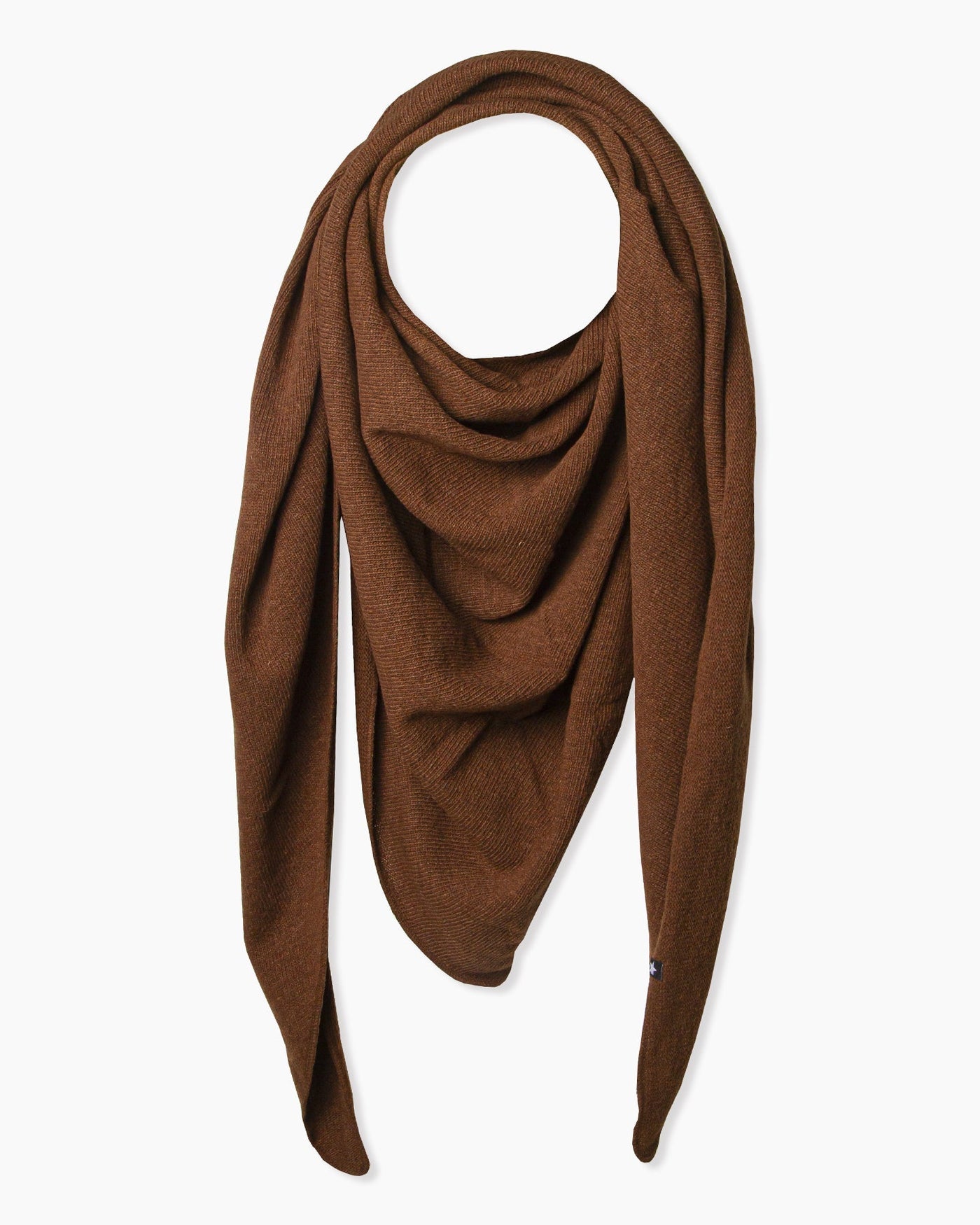 Esperando Zoe foulard triangulaire marron foncé