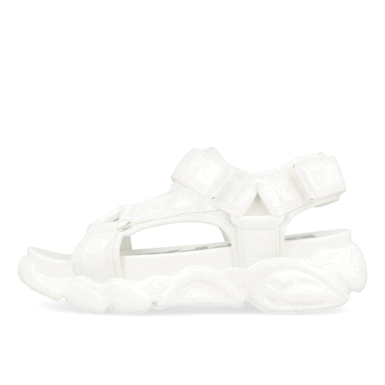 Buffalo CLD Tec Plateau Sandale Femme Vegan Nylon Blanc