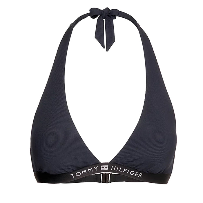 Tommy Hilfiger Haut de maillot de bain triangle à col montant Femme Black