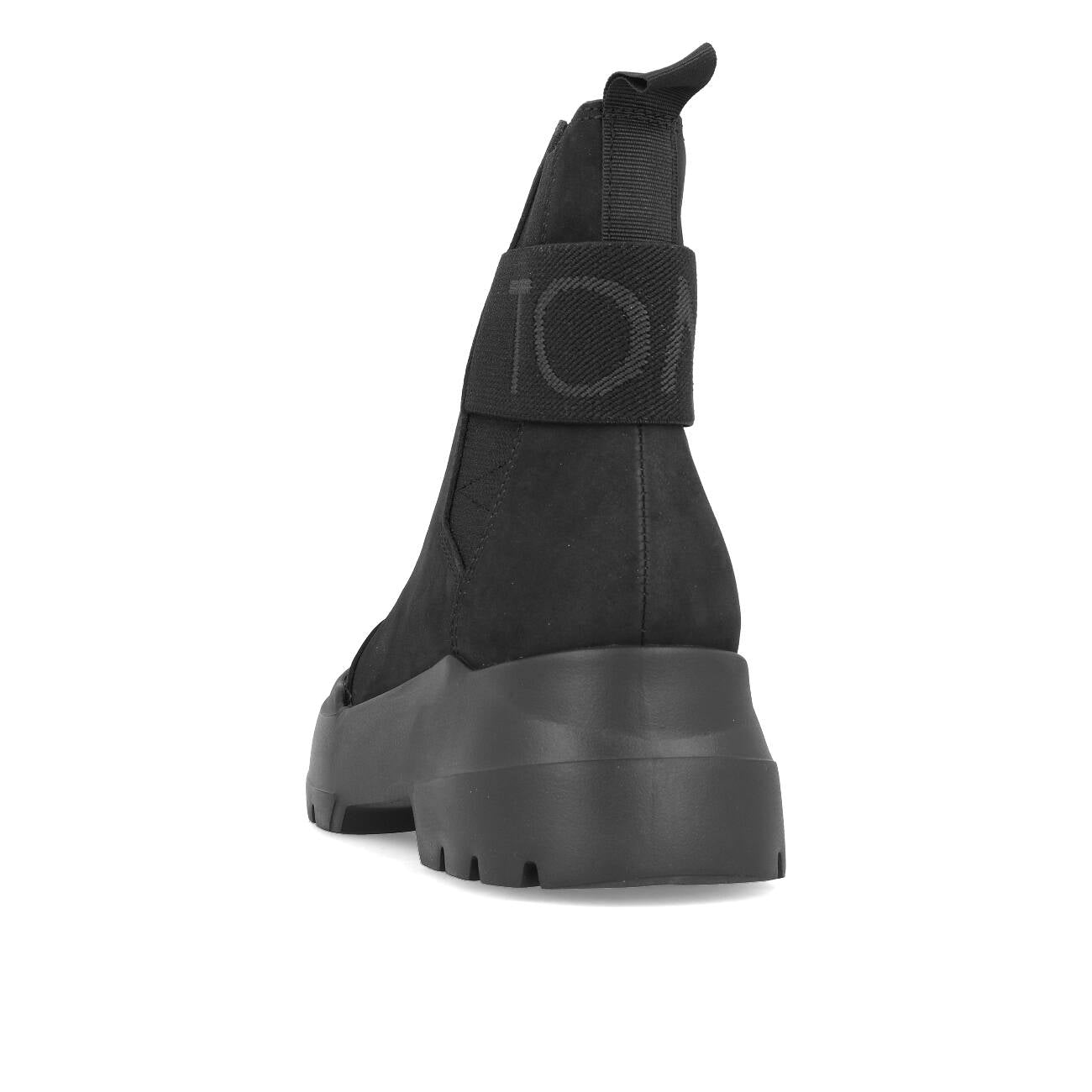 Toms Womens Alpargata Combat Chelsea Boots Femme Black Leather