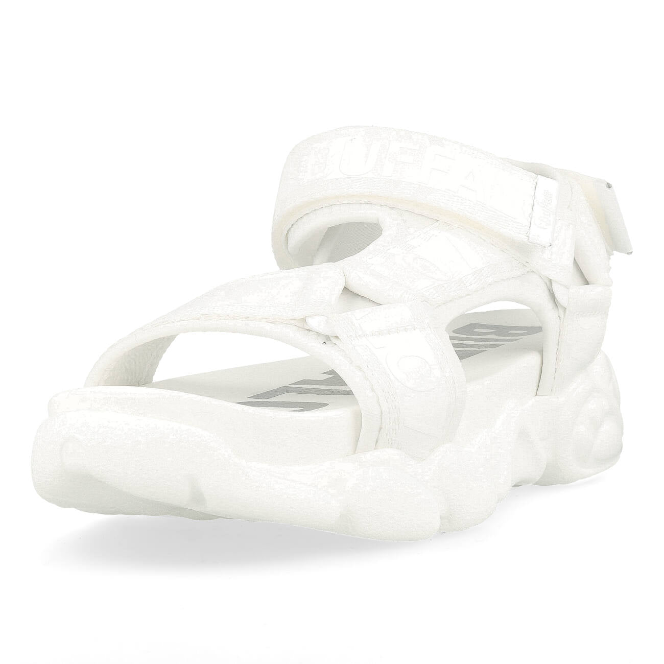 Buffalo CLD Tec Plateau Sandale Femme Vegan Nylon Blanc