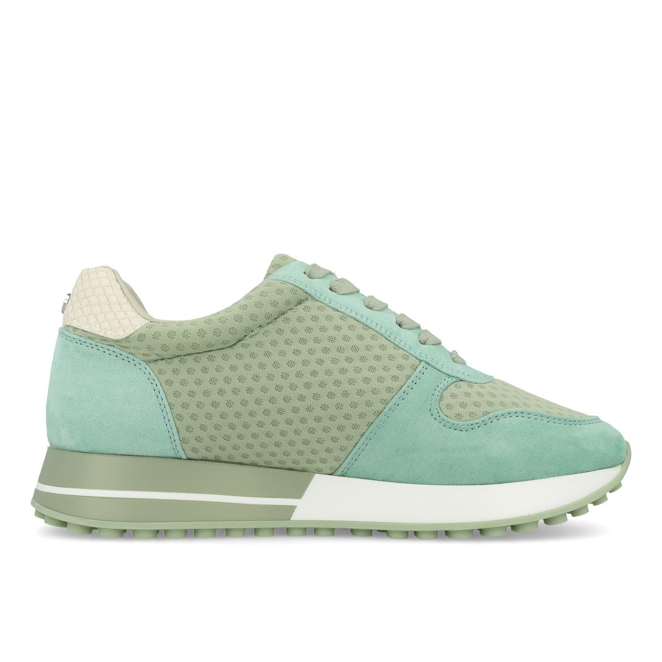 La Strada 2101457 Baskets Femme Vert Clair Micro Mesh Serpent