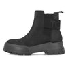 Toms Womens Alpargata Combat Chelsea Boots Femme Black Leather