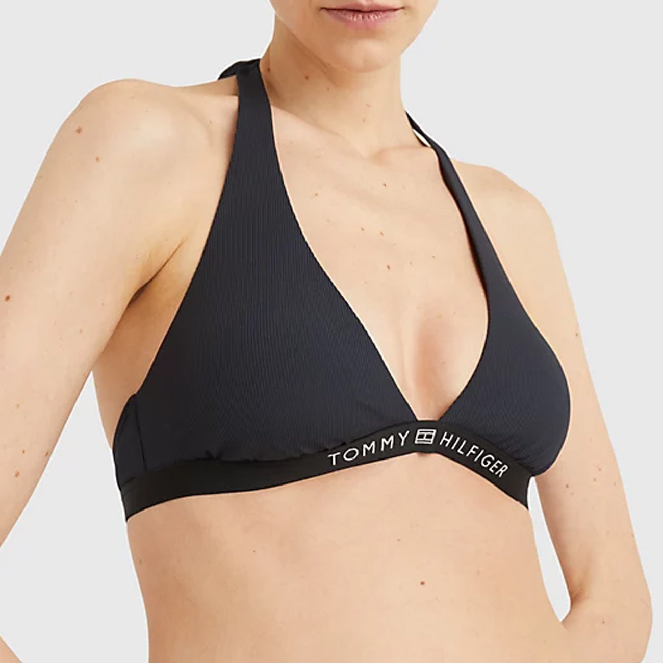 Tommy Hilfiger Haut de maillot de bain triangle à col montant Femme Black