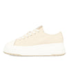 Tamaris 1-23815-20-418 Baskets veganes en toile compensées pour femmes couleur ivoire