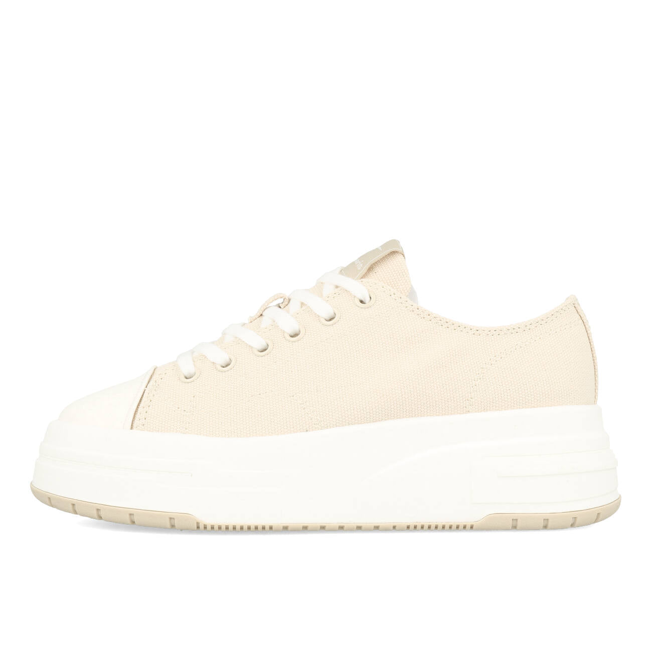 Tamaris 1-23815-20-418 Baskets veganes en toile compensées pour femmes couleur ivoire