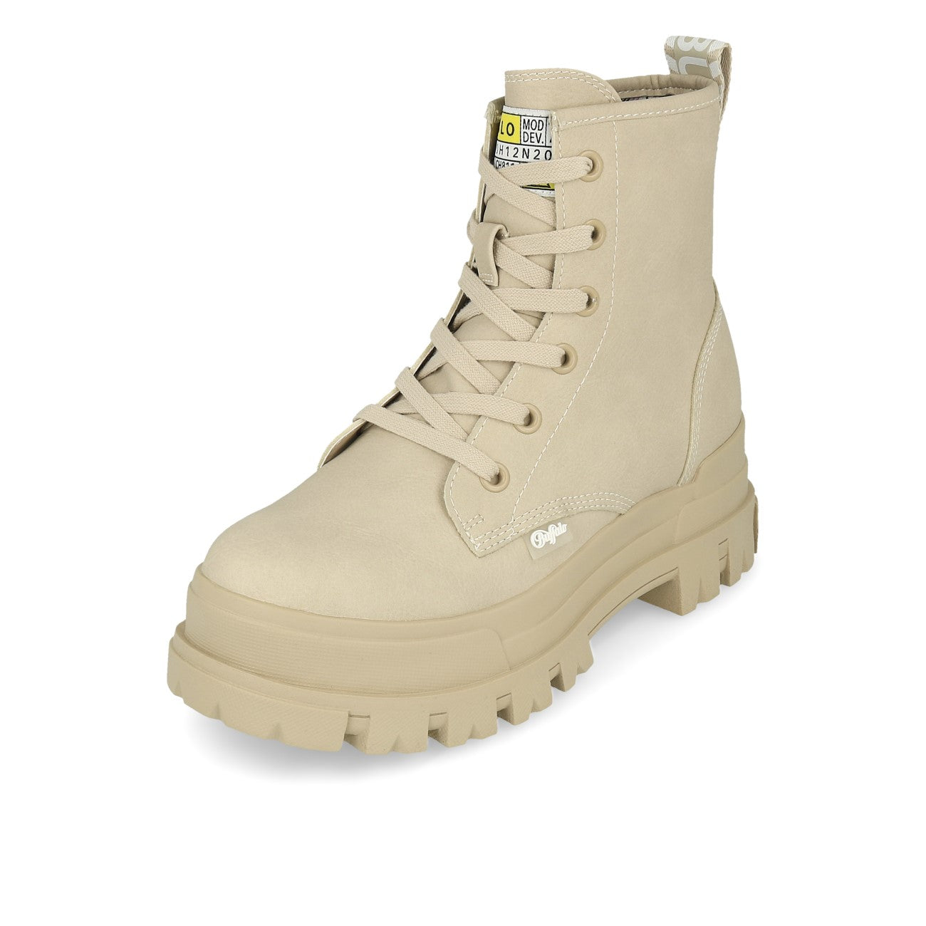 Buffalo Aspha Rld Bootie Flat Femme Imitation Nubuck Crème